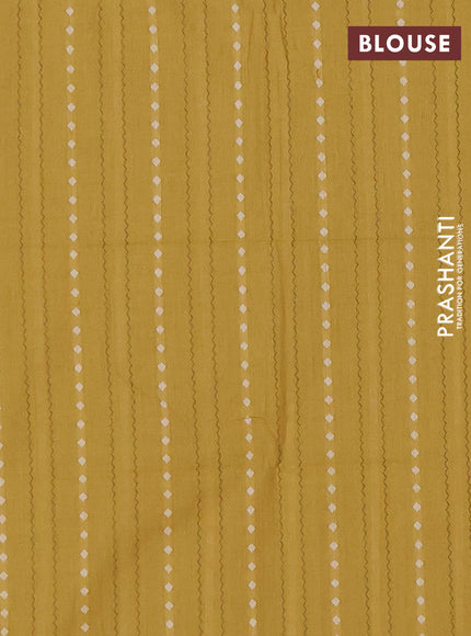 Chettinad cotton saree cs blue and yellow with plain body and thread woven border