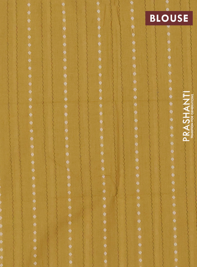 Chettinad cotton saree cs blue and yellow with plain body and thread woven border