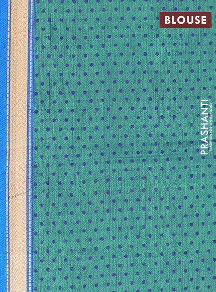 Chettinad cotton saree maroon and green with thread woven buttas and zari woven border