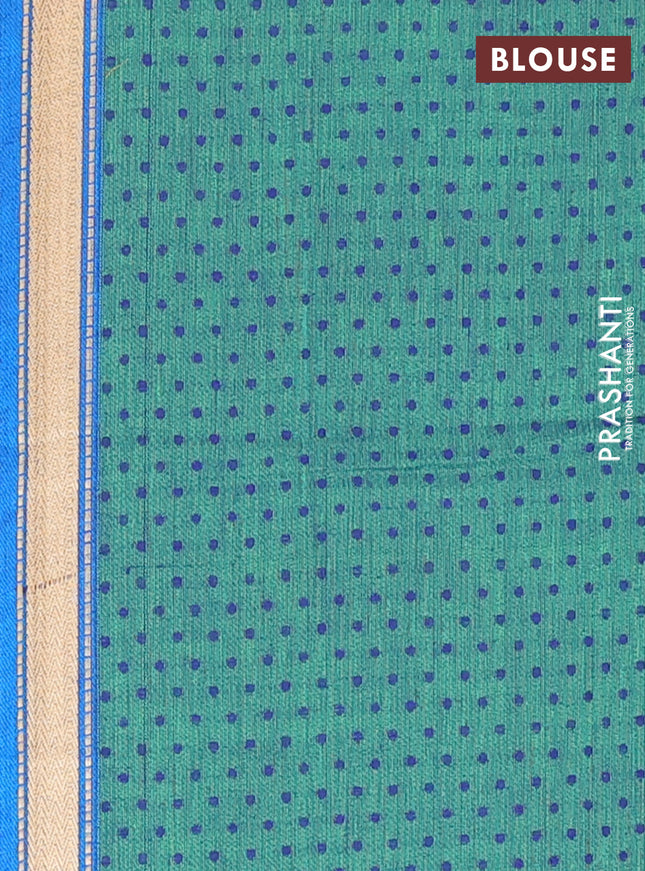 Chettinad cotton saree maroon and green with thread woven buttas and zari woven border