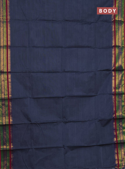 Chettinad cotton saree grey and pink with thread woven buttas and zari woven border