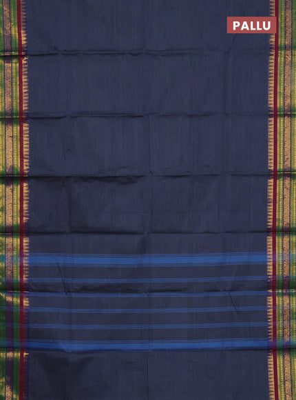 Chettinad cotton saree grey and pink with thread woven buttas and zari woven border