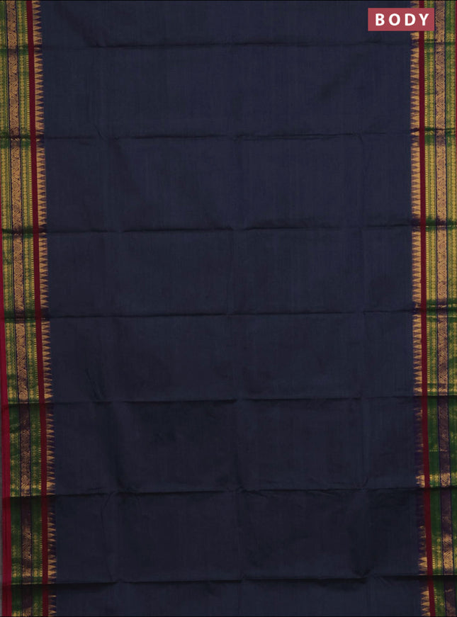 Chettinad cotton saree grey and pink with thread woven buttas and zari woven border