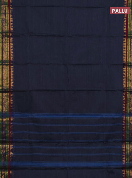 Chettinad cotton saree grey and pink with thread woven buttas and zari woven border