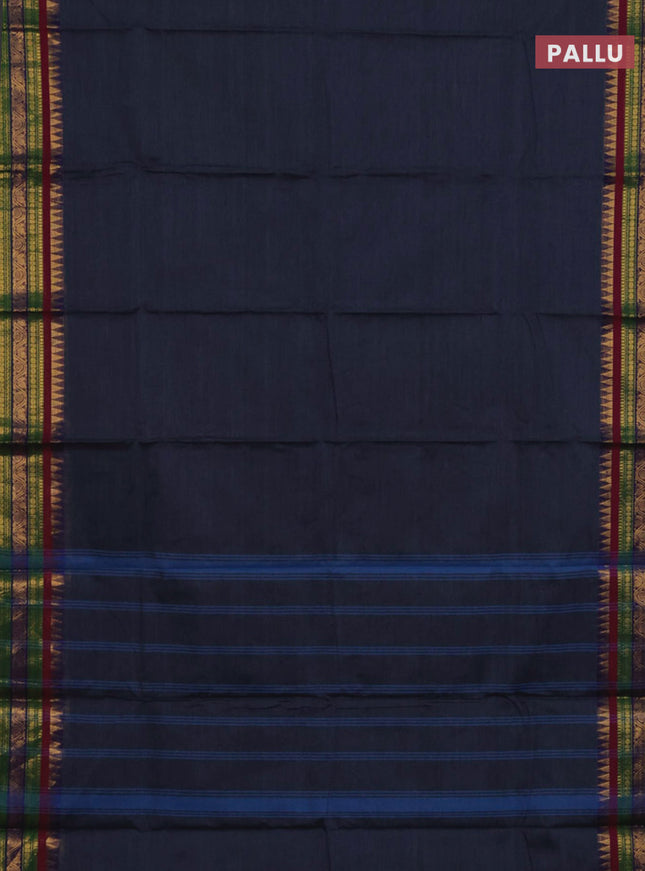 Chettinad cotton saree grey and pink with thread woven buttas and zari woven border