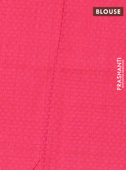 Chettinad cotton saree maroon shade and pink with thread woven buttas and zari woven border