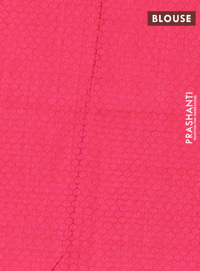 Chettinad cotton saree maroon shade and pink with thread woven buttas and zari woven border