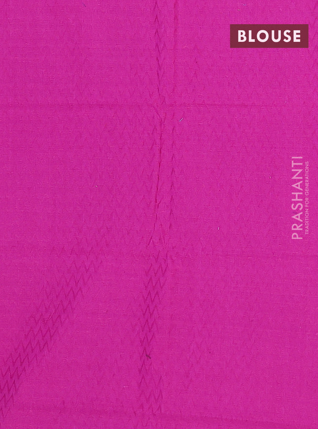 Chettinad cotton saree maroon and magenta pink with allover checked pattern and rattapet zari woven border