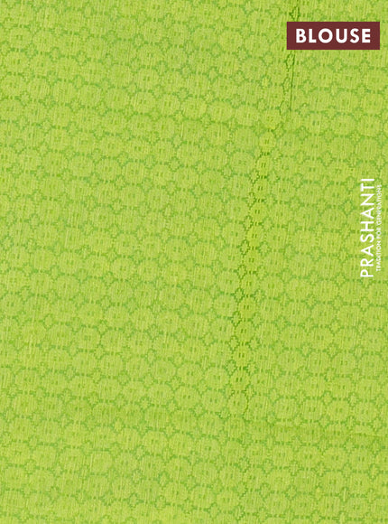 Chettinad cotton saree green and light green with thread woven buttas and thread & zari woven border