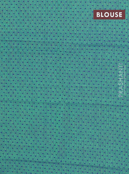 Chettinad cotton saree dual shade of yellow and green with thread woven buttas and thread & zari woven border