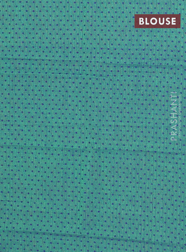 Chettinad cotton saree dual shade of yellow and green with thread woven buttas and thread & zari woven border