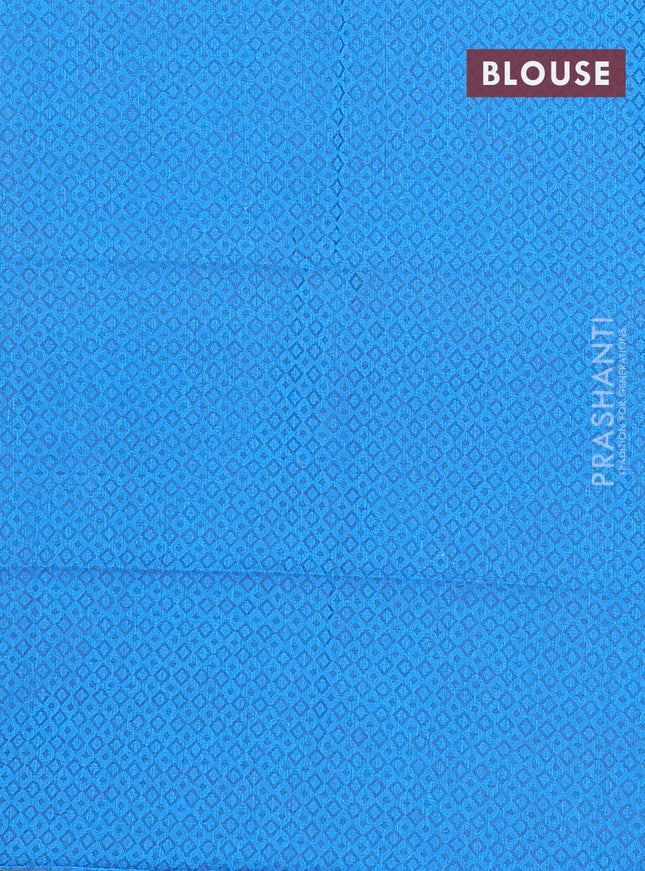 Chettinad cotton saree lime green and cs blue with thread woven buttas and temple design zari border