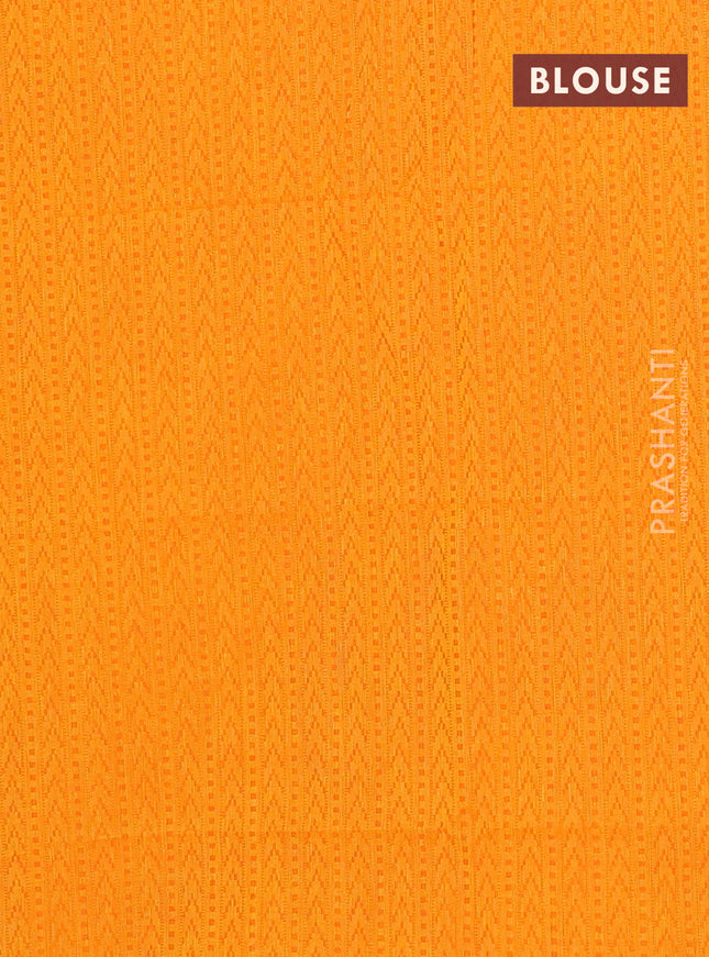 Chettinad cotton saree manthulir green and mustard shade with thread woven buttas and temple design zari border