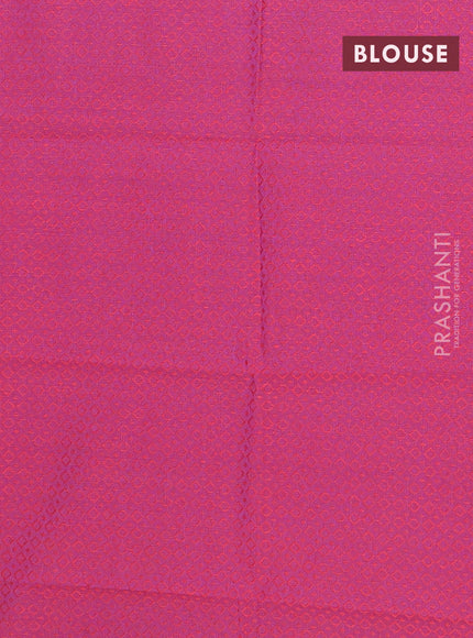 Chettinad cotton saree purple and pink with thread woven buttas and annam & elephant zari woven border