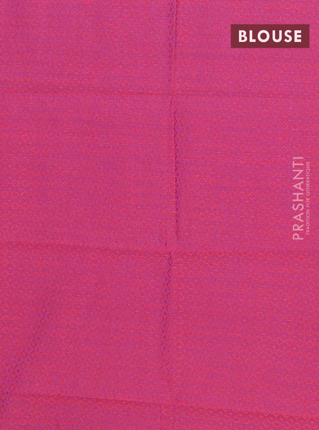 Chettinad cotton saree purple and pink with thread woven buttas and annam & elephant zari woven border