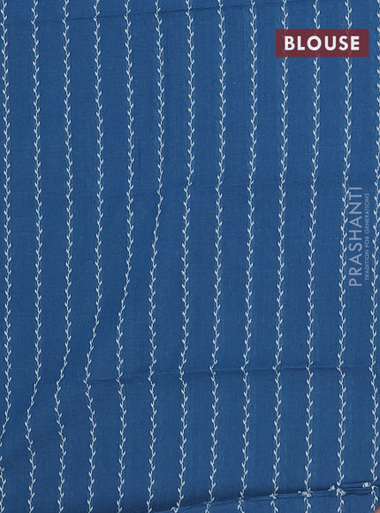 Chettinad cotton saree light green and peacock green with thread woven buttas and zari woven border