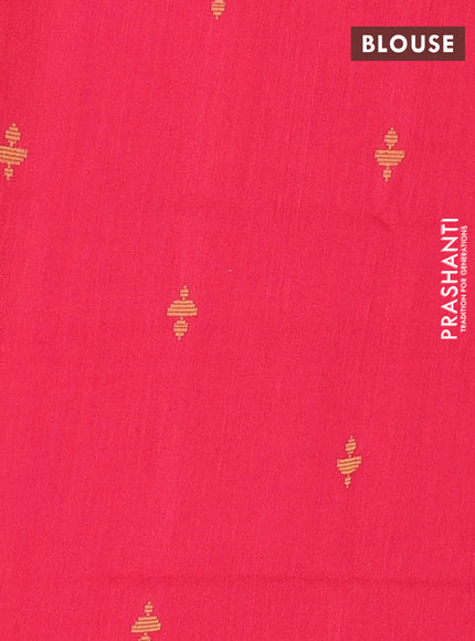 Chettinad cotton saree light green and red with plain body and zari woven border