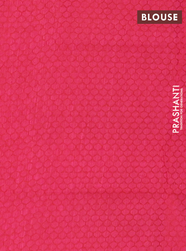 Chettinad cotton saree navy blue and pink with plain body and zari woven border