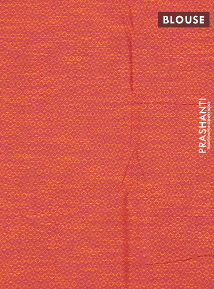 Chettinad cotton saree deep voilet and dual shade of mustard with thread woven buttas and rattapet zari woven border