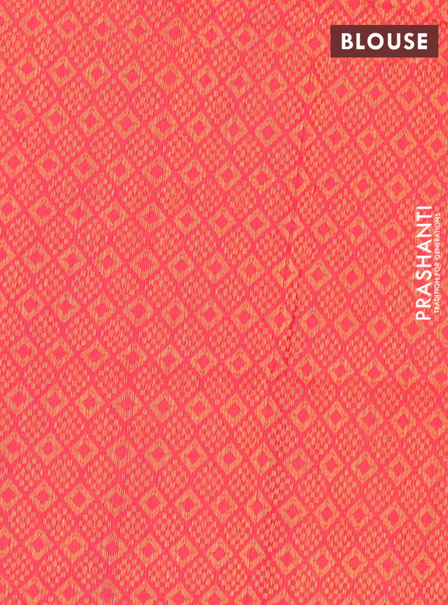 Chettinad cotton saree deep purple and pink with thread woven buttas and zari woven border