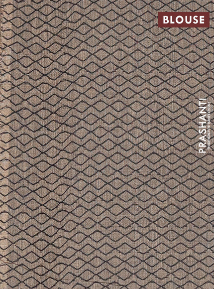 Chettinad cotton saree sandal with thread woven buttas and ganga jamuna border