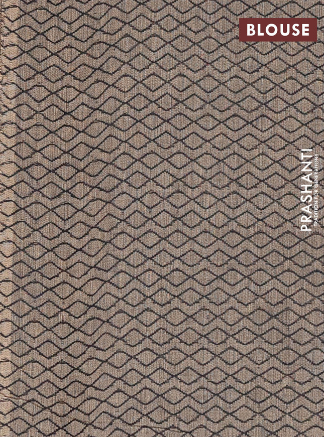 Chettinad cotton saree sandal with thread woven buttas and ganga jamuna border