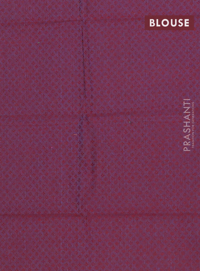 Chettinad cotton saree dual shade of teal green and wine shade with thread woven buttas and zari woven border