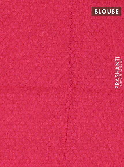 Chettinad cotton saree maroon and magenta pink with thread woven buttas and zari woven border