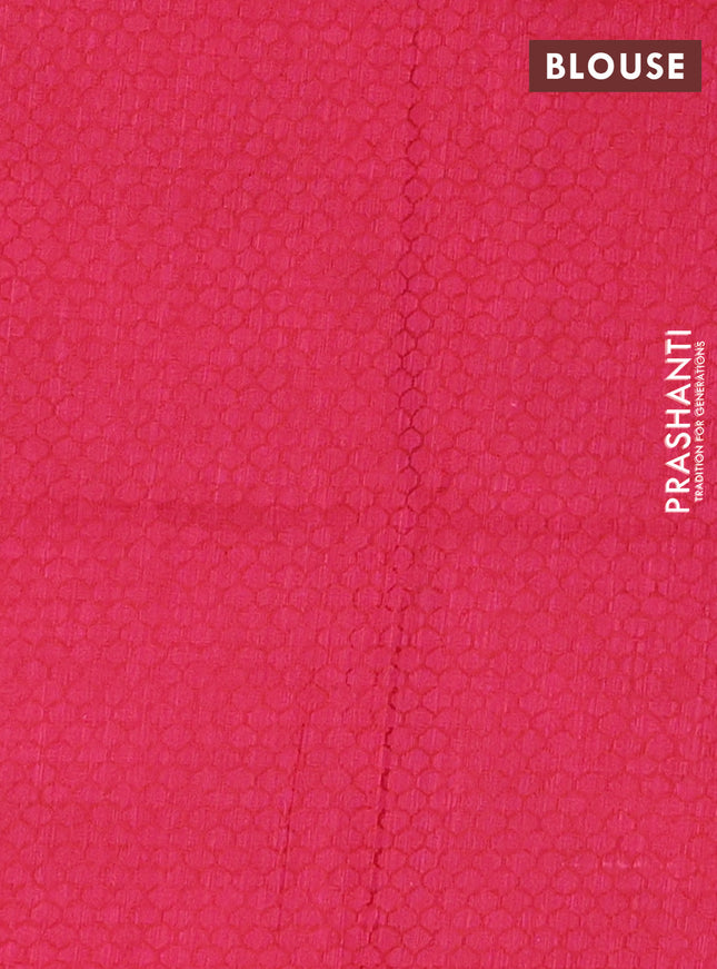 Chettinad cotton saree maroon and magenta pink with thread woven buttas and zari woven border