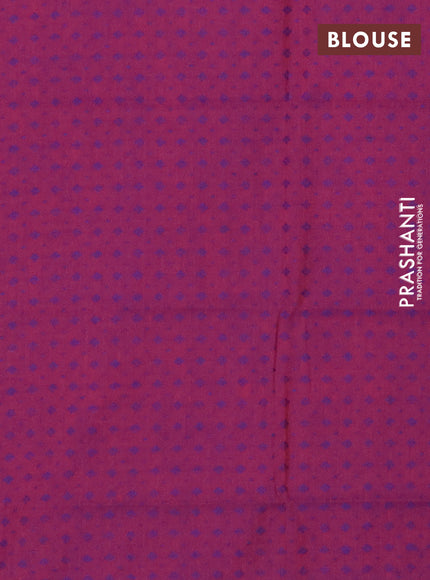 Chettinad cotton saree deep voilet and purple with thread woven buttas and rattapet zari woven border