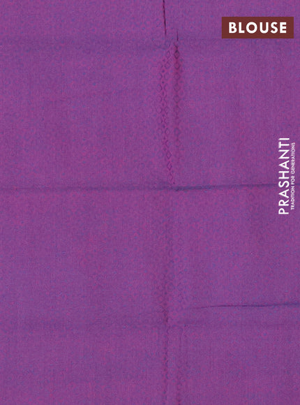 Chettinad cotton saree peacock blue and violet with thread woven buttas and ganga jamuna border