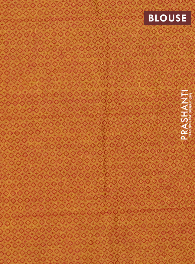 Chettinad cotton saree magenta pink and green with thread woven buttas and copper zari woven border