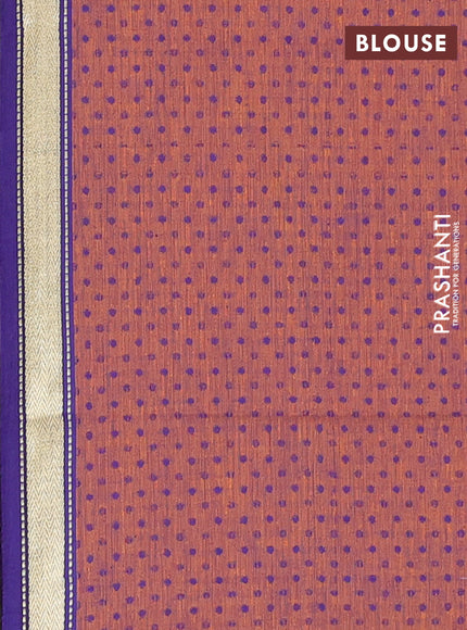 Chettinad cotton saree light green and dual shade of blue with thread woven buttas and zari woven simple border