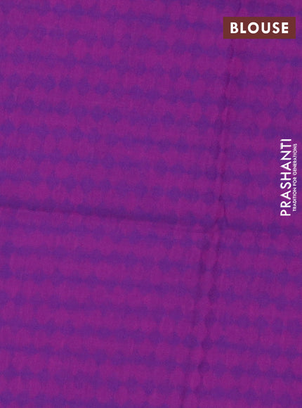 Chettinad cotton saree pink and purple with thread woven buttas and zari woven border