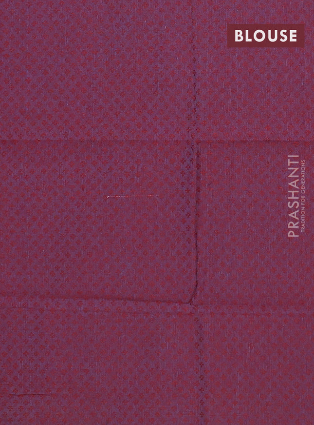 Chettinad cotton saree dark pink and magenta pink with thread woven buttas and zari woven border