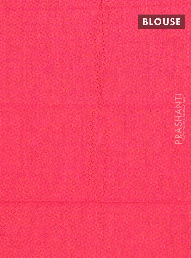 Chettinad cotton saree dual shade of greenish pink and pink with thread woven buttas and zari woven border