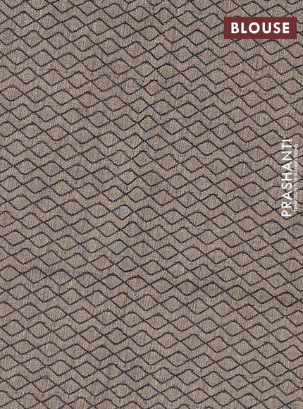 Chettinad cotton saree sandal with thread woven buttas and zari woven border