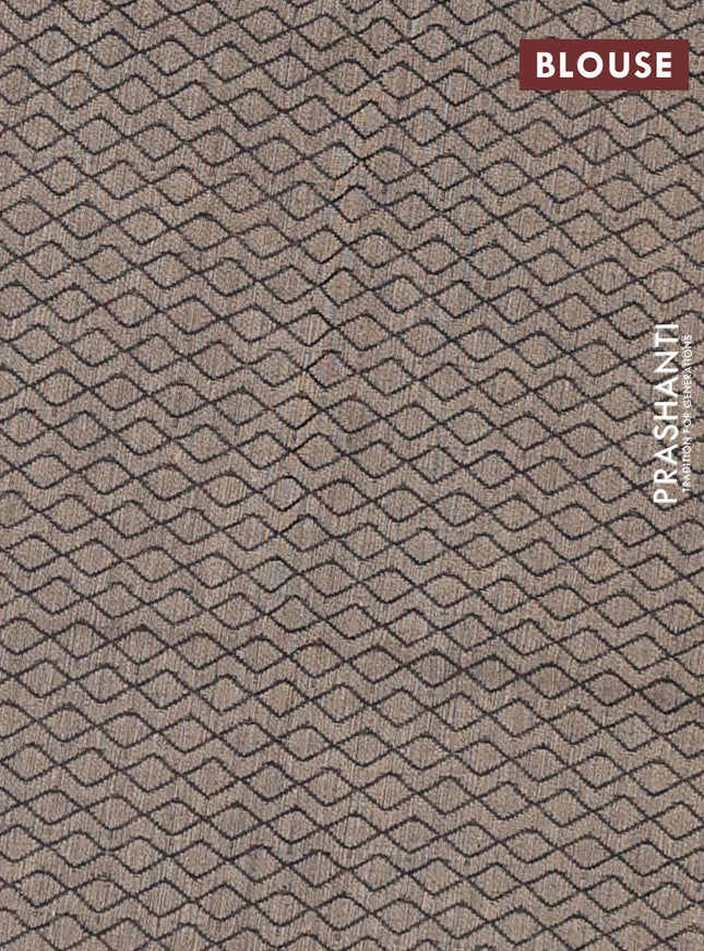 Chettinad cotton saree sandal with thread woven buttas and zari woven border