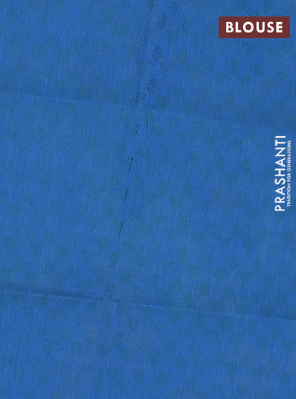 Chettinad cotton saree pastel green and cs blue with allover thread woven stripes pattern and zari woven border