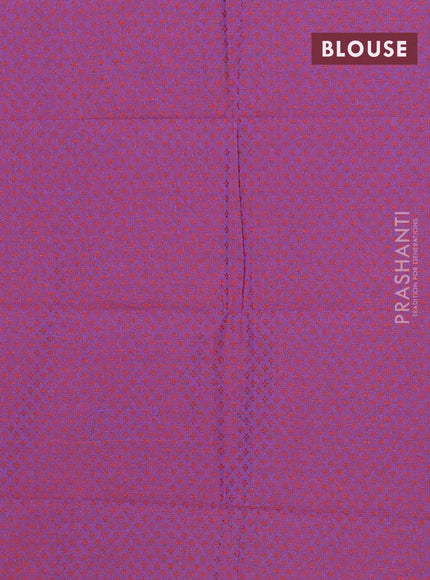 Chettinad cotton saree cs blue and maroon with thread woven buttas and zari woven border