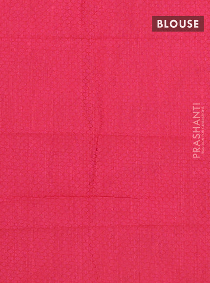 Chettinad cotton saree deep purple and pink with thread woven buttas and zari woven border