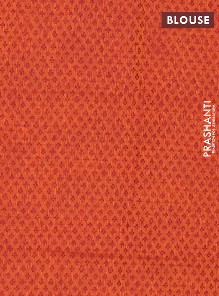 Chettinad cotton saree green and maroon with thread woven buttas and zari woven annam butta border