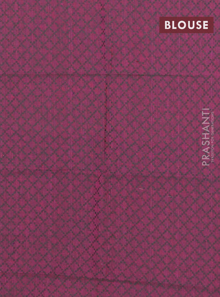 Chettinad cotton saree parrot green and magenta pink with thread woven buttas and thread & zari woven border