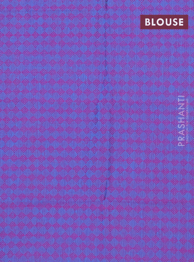 Chettinad cotton saree dual shade of green and cs blue with thread woven buttas and thread & zari woven border