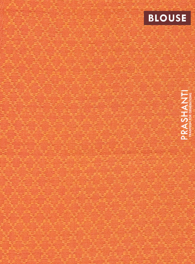 Chettinad cotton saree purple and dark mustard with thread woven buttas and thread & zari woven border