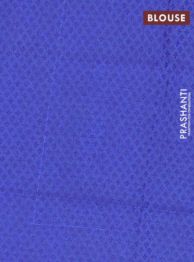 Chettinad cotton saree green and dual shade of blue with thread woven buttas and paisley zari woven border