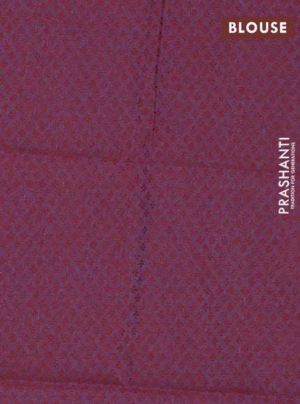 Chettinad cotton saree manthulir green and dark magenta pink with thread woven buttas and zari woven border