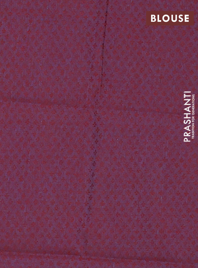 Chettinad cotton saree manthulir green and dark magenta pink with thread woven buttas and zari woven border