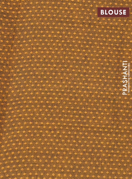 Chettinad cotton saree black and mustard yellow with thread woven buttas and thread woven border