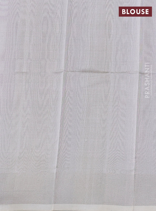 Pure uppada silk saree deep purple with silver zari woven coin buttas and silver zari woven border